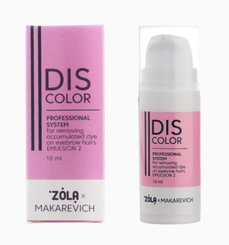 ZOLA X MAKAREVICH DISCOLOR EMULSION 2 ПРОФЕСІЙНА СИСТЕМА ВИДАЛЕННЯ НАКОПИЧЕНОГО БАРВНИКА З ВОЛОСКІВ БРІВ bf-898 фото